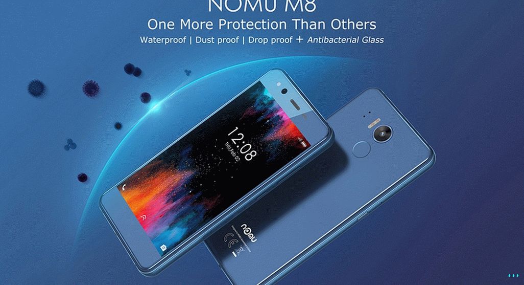 NOMU M8 4G смартфон 5,2-дюймовый Android 7.0 MTK6750T Octa Core 1,5 ГГц 4 ГБ ОЗУ 64 ГБ ПЗУ 21,0 Мп Задняя камера 2950 мАч Батарея - синий